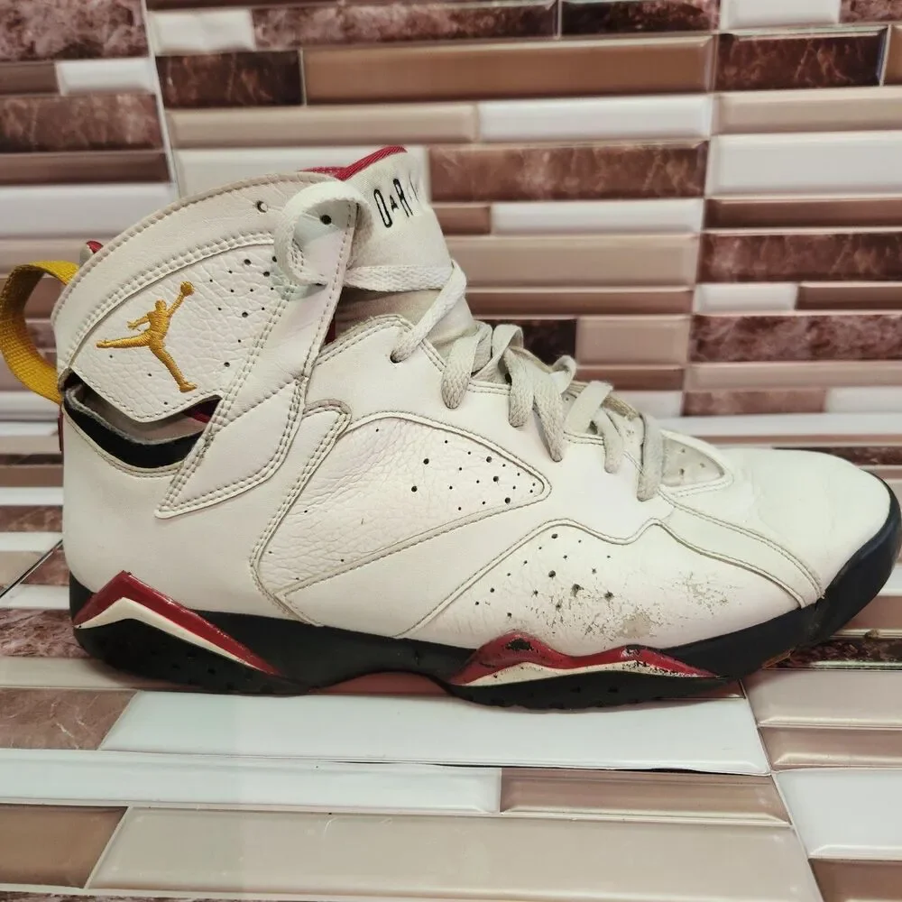 Nike Air Jordan 7 Retro Cardinal Men’s 12 White Red 2006 Vintage Basketball Shoe
